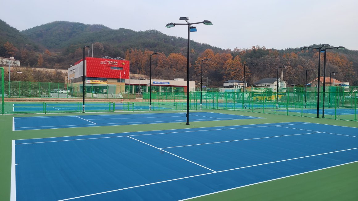 양구고등학교 테니스장 시공 사진 1